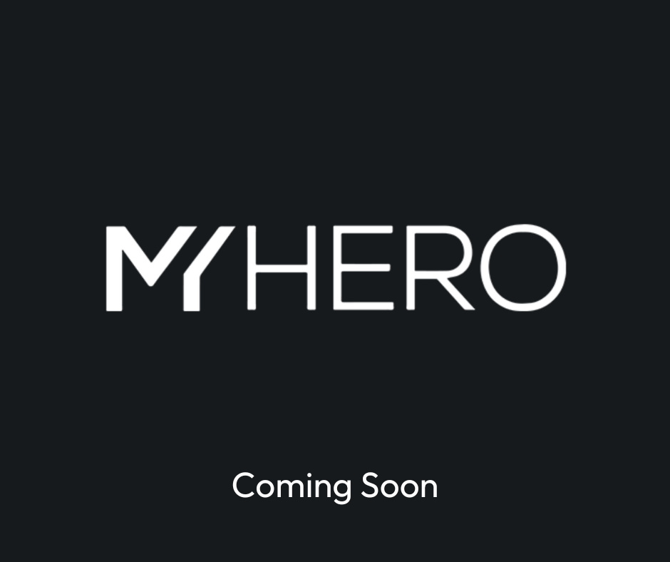 MYHERO Logo vor dunklem Hintergrund